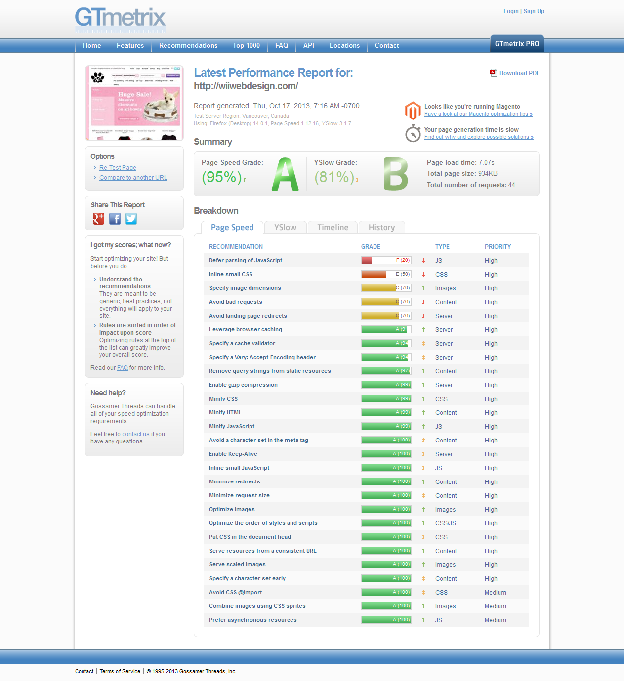 Latest Performance Report for_ wiiwebdesign.com_ _ GTmetrix - 2013-10-17_14.22.05